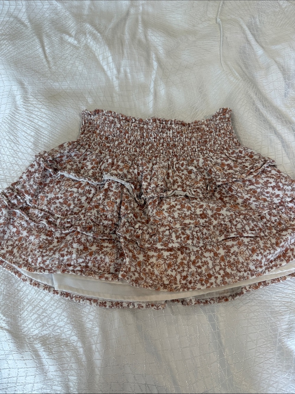 Cat & Jack skirt  with Brown Floral Edge